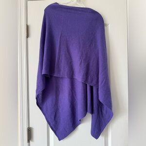 Purple Cashmere Poncho - NWT